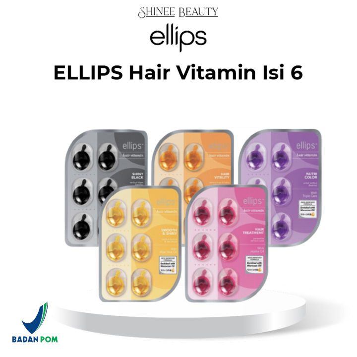 ELLIPS Hair Vitamin Isi 6  | Vitamin Rambut Elips 1 Blister Isi 6