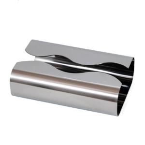 Elegant Curved Stainless Steel Tissue Box Simple Nordic Style Durable Surfaces Easy Refill Paper Holders Home Decors