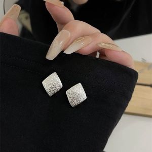 ต่างหู be your bag ก้านเงินแท้ S925 สี่เหลี่ยมเปียกปูน Code 2082 (ฺB12)