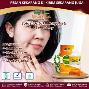 Obat Bells Palsy Wajah Miring Tidak Simetris Syaraf Wajah Kaku Susah Bicara Gejala Stroke Dengan QnC Jelly Gamat