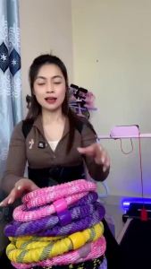 Vòng Lắc Eo Lò Xo 25KG Bọc Vải Dệt Kim Mềm Chất Liệu Thép Cao Cấp Giảm Mỡ Bụng