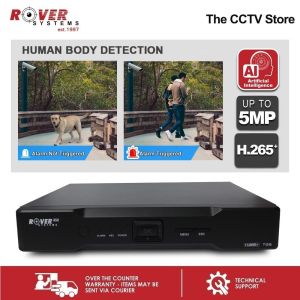 Rover Systems 4 Channel DVR Up to 5MP 6 in 1 XVI 1 SATA Digital Video Recorder | Audio Capable