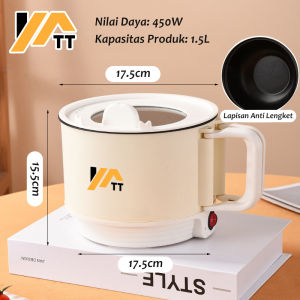 YATT Panci Listrik serbaguna / Multifungsi Anti Lengket 15 liter + holder hp 450W