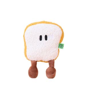 ER52858 Bite Resistant Dog Sound Making Toy Bread Shaped Wear Resistant Pet Chew Toy Funny Plush Pet Training Toy Grinding Teeth