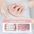 Super Soft Sunflower Suction Cup Bath Ball, 2-in-1 Sunflower Bath Ball, Exfoliating Bath Sponge Cleaning Brush with Suction Cup (A-Beige). 