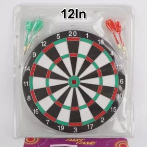 Professional Double-sided 12/15/17 inches Dart Board set Sport Game with 4/6pcs Brass Darts