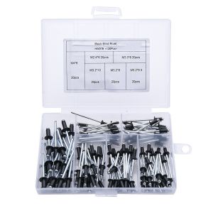 120pcs/setPaku Rivet Aluminium M2.4/M3.2/M4 Multi penggunaan Blind Rivet/Riveter Nail / Blind Rivet