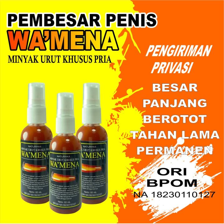 Minyak Wamena Oil 60ml Wa'mena Minyak Pembesar Papua Asli  Daun Tiga jari Mr P Permanen Berurat BPOM HALAL