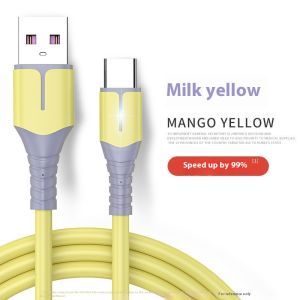 OURUNZHE สายชาร์จไฟแอลอีดีซิลิโคนเหลวสำหรับระบบชาร์จเร็ว Android และ iPhone