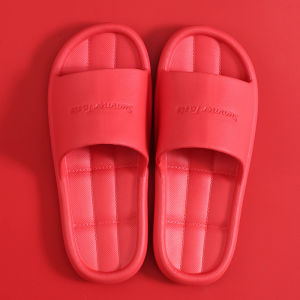 [Free Shipping] Home-use flat slippers for women summer indoor sandals for men simple couples bathroom slippers non-slip shower sandals