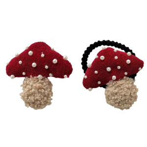 Children Hairpins Hair Clip Pearls Hair Tie for Kid Stage Studded Pearls Mushroom 2000s Girls Headdress