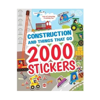 Construction 2000 Stickers Activity Book For Kids with Fun Activities