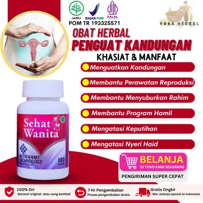 Obat Penguat Kandungan Obat Penyubur Kandungan Herbal (100 & 50 Kapsul)