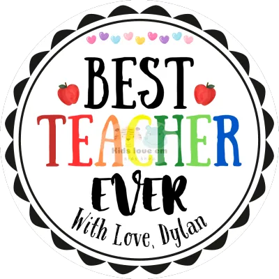 [SG SELLER][👦Kids Love em👧] Customised Teachers Day Thank You Stickers For Happy Teachers Day