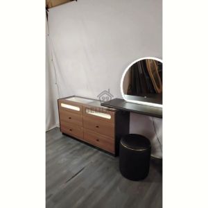 (Free Installation) Belilah Modern Dressing Table with Mirror & Stool Makeup Table Meja Solek