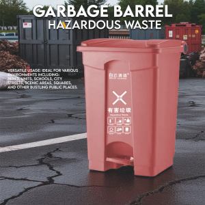 Kleensafe Heavy Duty Pedal Trash Bin Plastic 50L home office kitchen garage restaurants color-coded