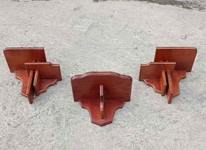 Bộ 3 kệ thờ công giáo sole màu nâu trang trí kệ thờ công giáo hai kệ sole 2 bên 1 kệ ở giữa size 30cm( nâu gỗ MDF)