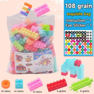 FUNToy Mainan Anak 1000 pcs Blok Blok Bahan Ramah Lingkungan Baru Mainan 500 pcs Blok