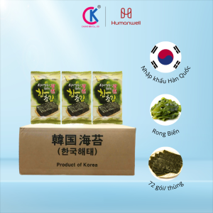 Thùng rong biển ăn liền Humanwell Hamcho 4g x 72 gói
