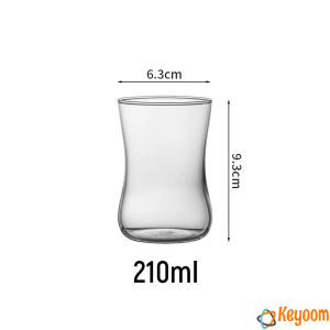 Keyoom แก้วค็อกเทล แก้วชา วัสดุทนความร้อน เหมาะกับร้านกาแฟ  210ml 250ml 380ml Glass cup