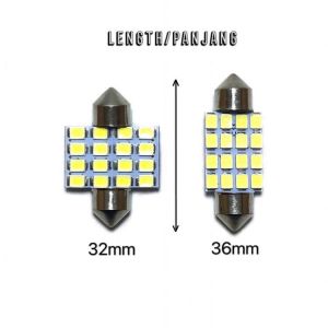 12V 16 LED READING LIGHT WHITE Car Interior Dome Light Indoor Boot Trunk Bonnet Room COB SMD Lamp Lampu Dalam Kereta 汽车阅读灯后备箱灯车牌灯