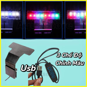 Đèn Thủy Sinh Usb RGB Thế Hệ Mới | Đèn Kẹp Chiếu Sáng bể cá nhiều chế độ giúp Lên Màu đẹp.