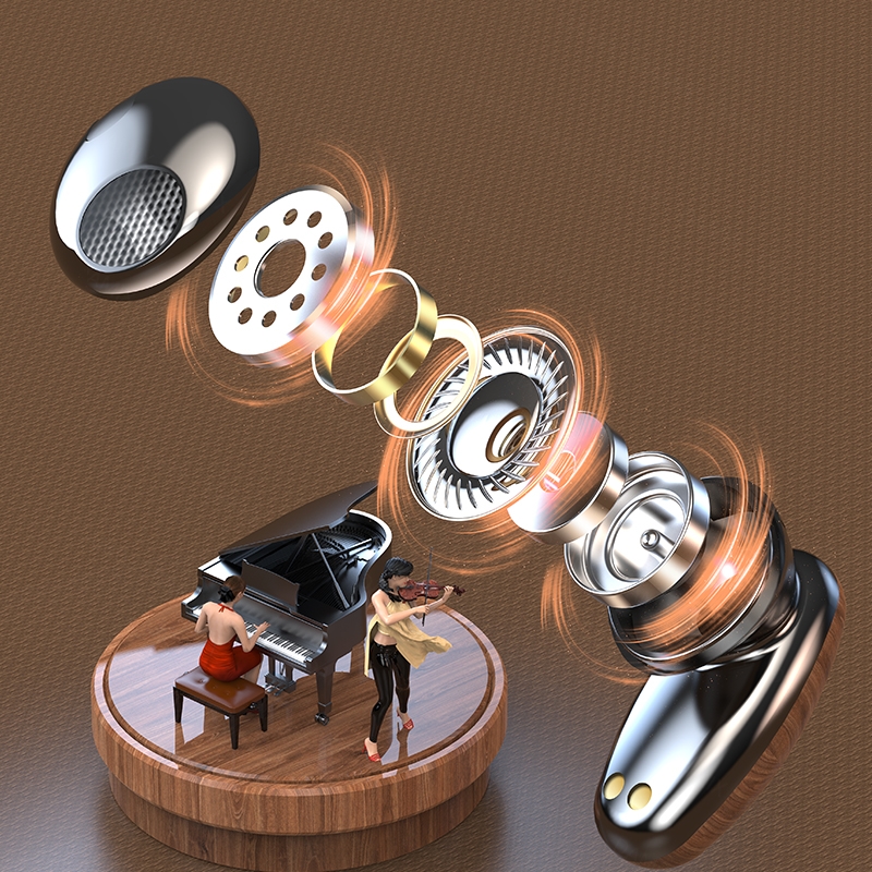 TWS Holzmaserung Bluetooth Kopfhörer V5.2 Drahtlose Kopfhörer In-Ear Wasserdicht Stereo Sport Noise Reduction Mini HiFi Ohrhörer_voghion.com