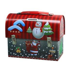 Phim hoạt hình bánh quy giáng sinh tins với nắp cho món quà cho kỳ nghỉ xử lý hộp thiếc xmases Nguồn cung cấp tiệc tùng lễ hội