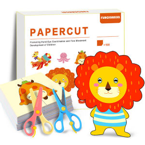 FLIPPED Paper Cut Craft Kit Art and Craft Activity Set Paper-Cut DIY Craft Book Kits Childrens Paper Art Materials Early Educational Toys for Kids T4-7 Years Old Preschool Kindergarten Boys Girls