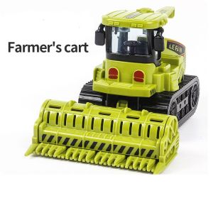 Simulation harvester transport trailer car model Childrens inertia farmer car tractor Kids Birthday Gift Toys ( 2643)