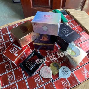 Bao Cao Su OLO 001 Hồng Siêu Mỏng Gân Gai Tặng Kèm Bi Kéo Dài Thời Gian - Gốc Nước - Hộp 10 Bcs + 1 viên bi