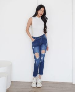 CELANA JEANS WANITA OINA RIPPED JEANS -SYS CLOTHIER