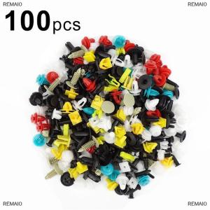 [COD] REMAI0 100pcs set Universal Mixed Car Various Plastic Fastener Door Push Pin Auto