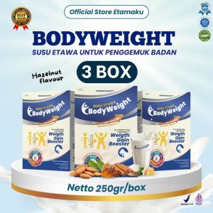 BodyWeight Susu Etawa Penggemuk Badan Susu Kambing Etawa Membantu Meningkatkan Nafsu Makan dan Masa Otot Kemasan 250gr Paket 3 Box