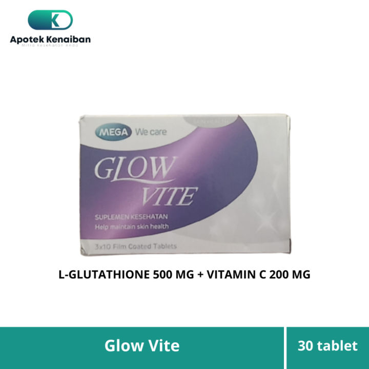 Mega We Care Glow Vite L-Glutathione 500 Mg Strip 10 Tablet | Lazada  Indonesia