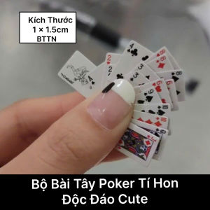 Bộ Bài Tây Poker Super Mini Tí Hon 52 Lá Độc Đáo SP4837