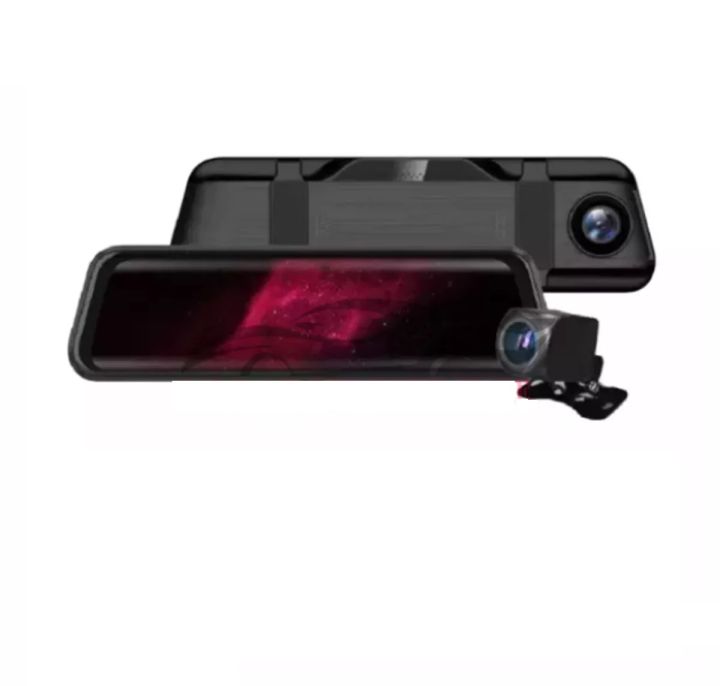 Anytek M12+ Rearview Mirror Dash Cam 1440P + 1080P Dual Camera Recorder