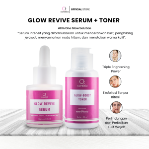 Cantikia Glow Revive Serum & Toner Acne Fighter Formula Triple Brightening Power Resmi BPOM
