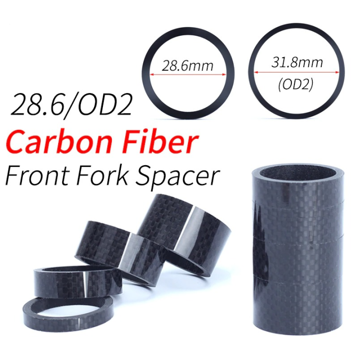 1Set/5Pcs MTB Road Bike Bicycle Headset Stem Carbon Fiber Washer 1-1/8