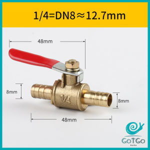 GotGo วาล์วเปิด ปิด ท่ออุปกรณ์บอลวาล์วทองเหลือง มินิบอลวาวล์ 1/4นิ้ว 8 มม. pneumatic ball valve