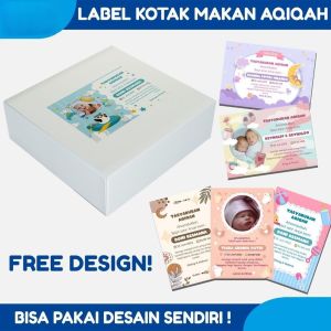 Proses 1 Hari Jadi Free Design  Isi 100 Pcs  Custom Tasyakuran Aqiqah Kelahiran Bayi Nasi Kotak