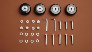 4PCS 40/50MM Luggage Wheels Replacement Silent Roller Rubber Suitcase Luggage Roller Repair Kit