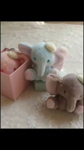 Cartoon Elephant Stuffed Doll Keyring Soft Plush Toy Key Holder Bag Pendant Cute Elephant Keychain Backpack Hanging Decoration