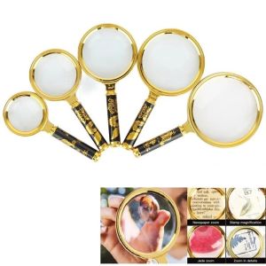 LMFIUA STORE Portable HD High Quality 60/70/80/90/100mm Reading Jewelry Magnifiers Magnifying Glass Lens Microscope Handheld