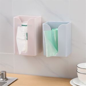 HELUVK Bathroom Kitchen Wall Hanging Punch-Free Removable Storage Rack Tissue Box Paper Towel Holder