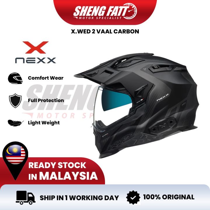 NEXX CARBON VAAL Full Face Helmet Motor Visor Topi Keledar