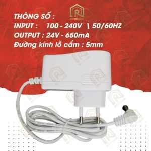 (HCM) Adapter Nguồn Sạc Máy Xông Tinh Dầu Phụ Kiện Máy Khuếch Tán 24V/0.5 - 0.65A Sạc - Rô Organic