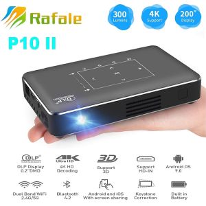P10 II Smart Android 9.0 DLP 3D Projector Bluetooth 4.0 Portable Movie Home Cinema Support 4K Airplay (PJ-P10II)
