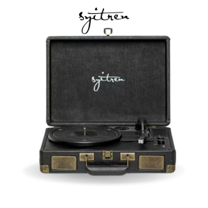 SYITREN ORVOK III All-In-One Vinyl Record Player Support Bluetooth Built-in Dual Speakers Leather Material