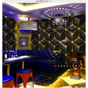 Wallpaper Sticker Dinding Motif Geometris 3D Kuning Panjang 8 Meter x Lebar 45cm